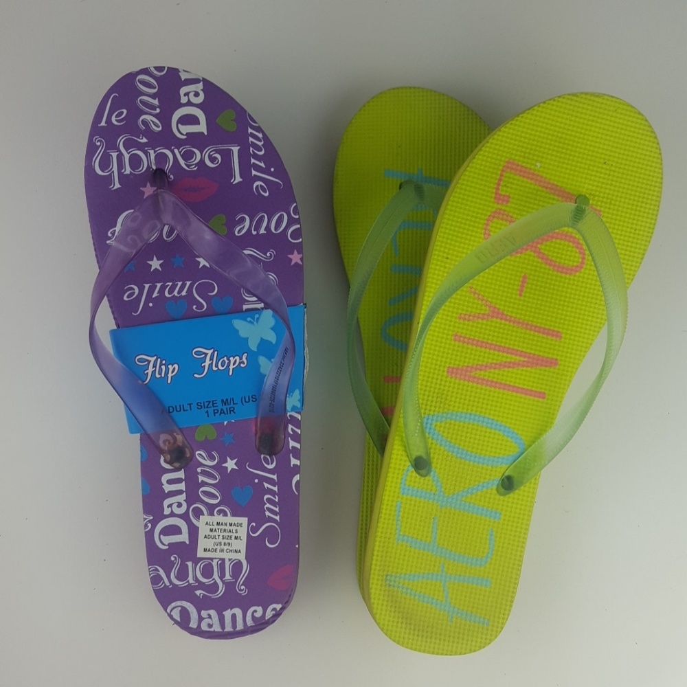 Flip flops size 8 to 9